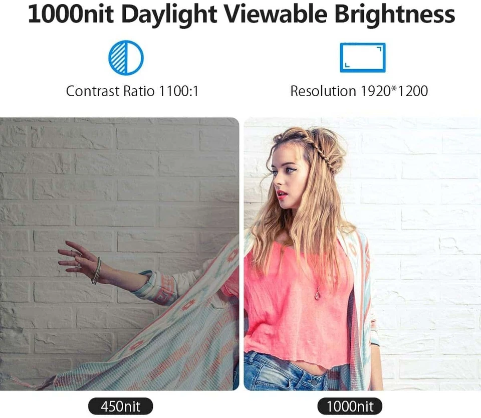 Desview R7 7'' On-Camera Touchscreen Field Video Monitor 4K HDMI 1000nits 3D LUT - Image 3 of 4