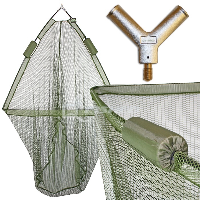 42"" LARGE CARP FISHING LANDING NET & DUAL NET FLOATS NGT TACKLE