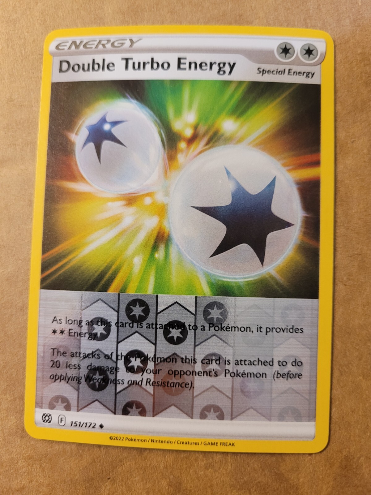 Double Turbo Energy 151/172 REVERSE HOLO Brilliant Stars Pokemon TCG Card LP