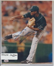 Edwin Jackson Autographed 8x10 Photo. Legends are Forever, Inc. 