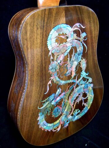Blueberry Ręcznie robiona gitara akustyczna Dreadnought Dragon zbudowana na zamówienie w 90 dni - Zdjęcie 1 z 12
