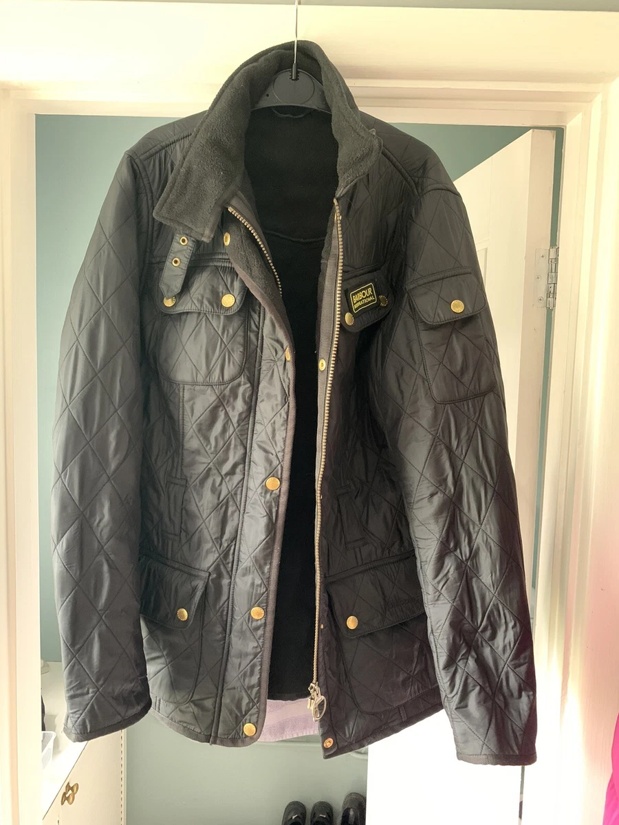 Ladies Barbour Black Quilted Jacket. U.K. Size 12. No Belt