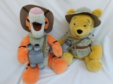 DISNEY POOH TIGGER STUFFED ANIMALS ADVENTURERS 20" TALL DISNEYLAND