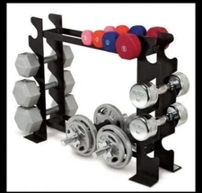Dumbbell Rack Weight Storage Organizer 3 Tier Fitness Gym Home Workout Equipment