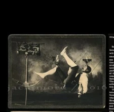 VERY RARE Signed Antique Photo Black African American Circus Performer Barnum