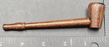 5” Rosewood Hand Smoking Pipe No Carb - Quality Wood HANDMADE w/ Screens