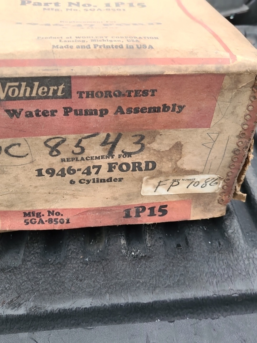 Rebuilt 194647 Ford passenger car, Truck 226 3.7L 6Cyl water pump 5ga