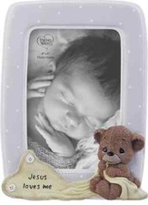 Precious Moments Jesus Loves Me Porcelain Frame for a 4" x 6" Photo 203106