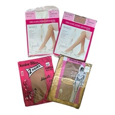Vintage 5 Pair Stockings Gaymode/Junior Miss/Glamorous Beige Size 10 T8-4