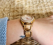 Fossil Riley ES3466 Daydate and Leather Multifunction 10Atm Quartz Women's Watch