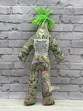 DAMMIT DOLL - GREEN Floral With Green Hair & Blue Eyes Stress Relief