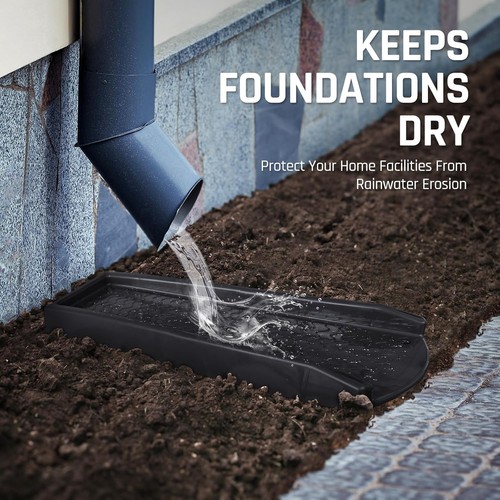 Downspout Splash Block, 24" Rain Gutter Extensions/Extender with... - Picture 2 of 6