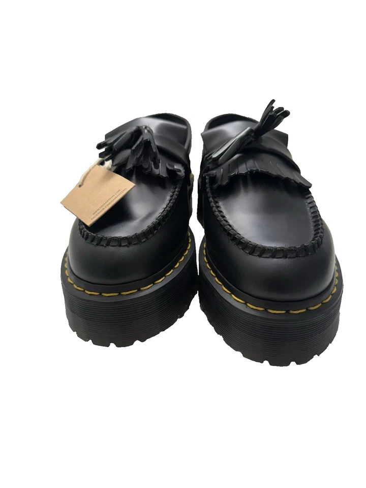 NWOB Doc Martens Black Leather Adrian Quad Tassel Loafers Men's 9/ Wns 10 - Image 4 of 4