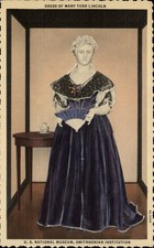 Washington DC Smithsonian Institute Mary Todd Lincoln's dress vintage postcard