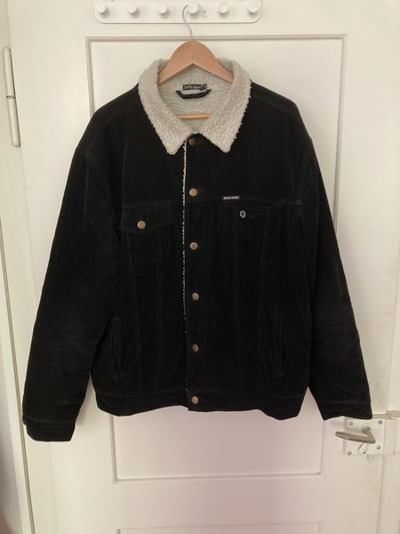 Salty Shoes cord smiley fleece jacket