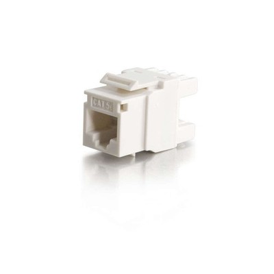 Cat5E RJ45 UTP Keystone Jack - White-C2G