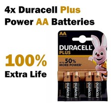 Image of 4x Duracell Plus Power AA Batteries Alkaline Long Lasting LR6 Far Expiry