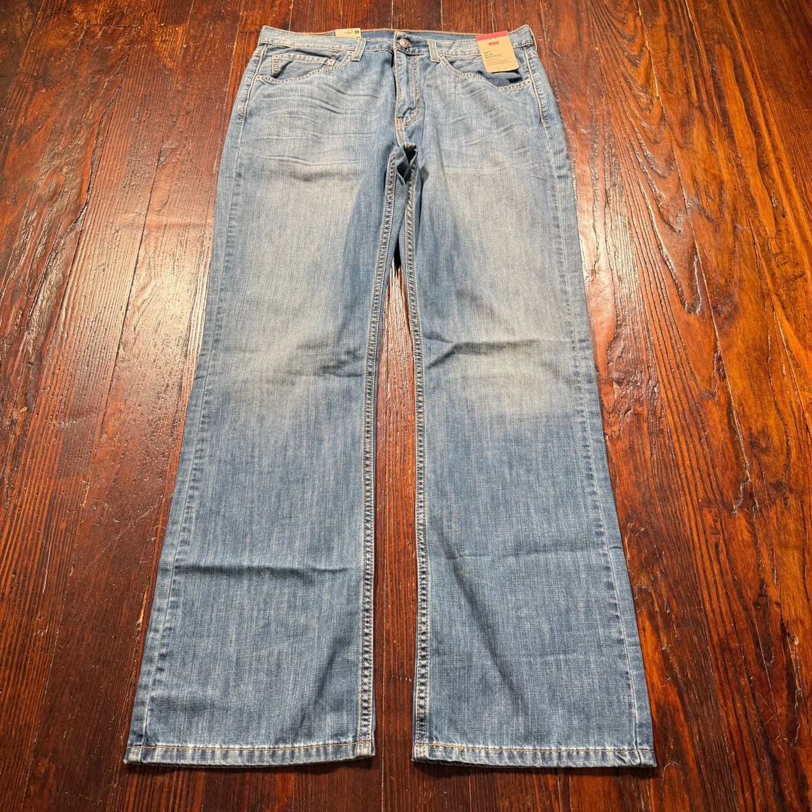 Levis 527 Jeans Mens 34x32 Blue Western Slim Bootcut Denim Cowboy NWT
