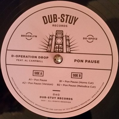 D-OPERATION DROP/AL CAMPBELL Pon Pause 12'' NEW VINYL Dub-Stuy 