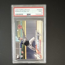 Topps 2018 Update Series Rookie Debut Ronald Acuna Jr. US252 Braves PSA 9