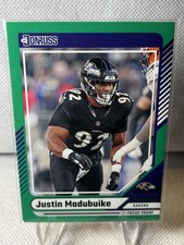 2024 Donruss Justin Madubuike Press Proof Green #49 Baltimore Ravens