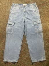 Levi  s  94 Baggy Cargo Jeans Men 31x30 Light Wash Blue Denim Y2K Streetwear