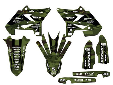 2008-2014 Für UFO Restyle YZ 250 2-STROKE Apache Grün Senge Grafiken Set