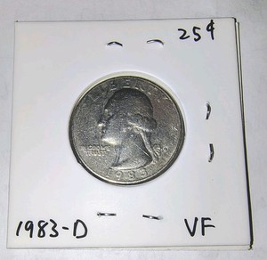 1983-D and 1983-P Washington Quarter - Very Fine Business Strike 