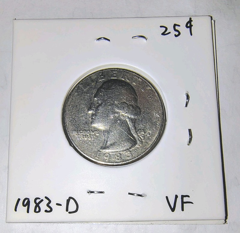 1983-D and 1983-P Washington Quarter - Very Fine Business Strike 