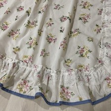Vtg Floral Curtains 2 Panels JCPenney Cottagecore Lace Detail Polka Dot USA Made