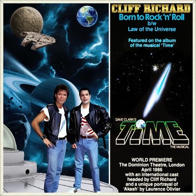 7'' CLIFF RICHARD Born To Rock 'n' Roll DAVE CLARK Time FREDDIE MERCURY 1986 MINT