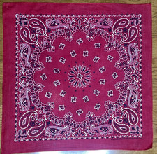 Hav-A-Hank Red Cotton Bandanna Handkerchief Cowboy Biker Scarf 21"x21" USA