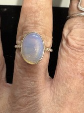 Opalite And Sterling Silver Ring Size 6