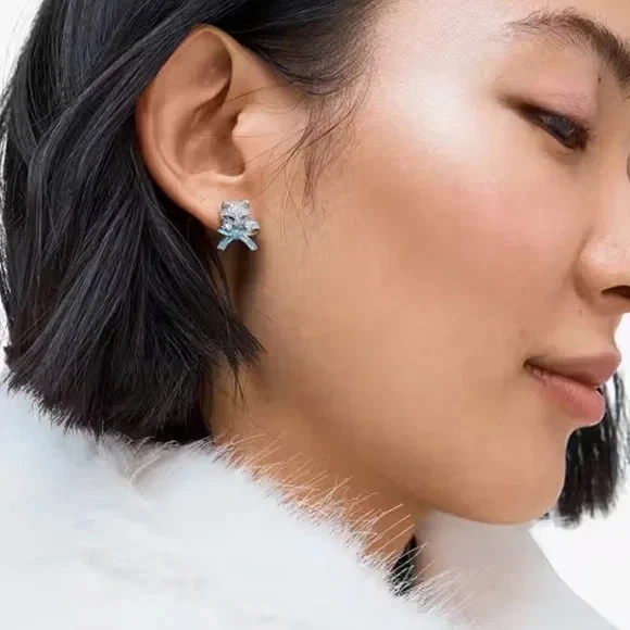 Kate Spade Pretty Kitty Pave Crystal Earrings. Retail $128 Limited Edition - Image 2 of 4