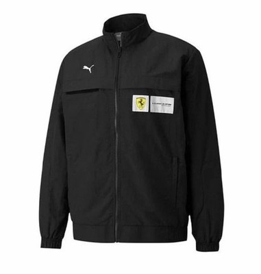 Puma Ferrari Race Statement Black Woven Jacket Large 531644-01 NEW