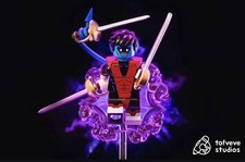 The Swashbuckler Nightcrawler Custom Minifigure Set Tofveve Studios X-Men Marvel