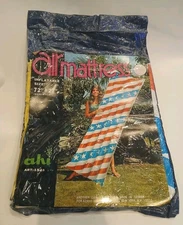 VTG Ahi Inflatable Air Mattress Pool Float Red White Blue 72"x27" Inflated 1546
