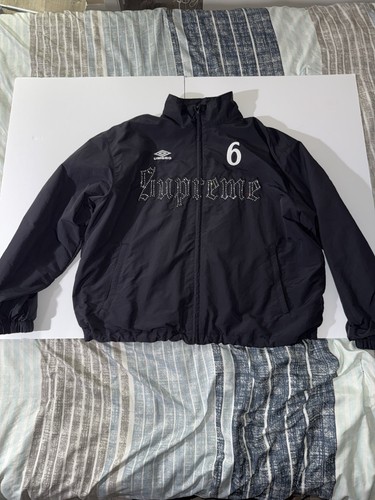 Supreme Rhinestone Umbro Track Jacket Size Medium Black
