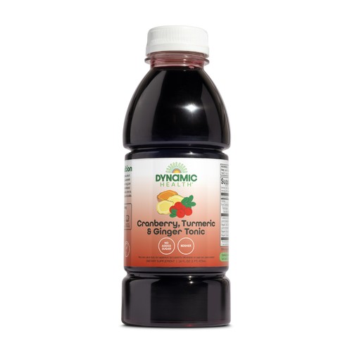 Dynamic Health Cranberry Turmeric & Ginger Tonic | 16 OZ, 16 Serv