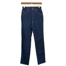 26" Waist Vintage Deadstock Lee Rider Jeans Dark Wash Long Inseam Union Made USA