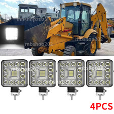 4PCS Work Light Lamp Square fit JCB 2CX 3CX 4CX Mini Digger Backhoe 700/38800