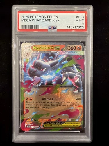 2025 Pokémon Phantasmal Flames Mega Charizard #013 PSA 9