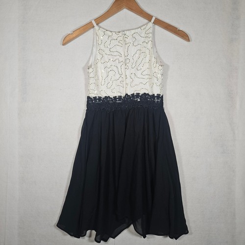 BCX Girl Black and White Swing Dress with Sequins size 7 - Picture 5 of 5