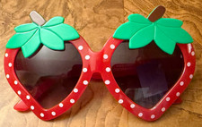 Girl  s Red Strawberry Sunglasses Fruit Shape- UV Protection