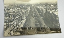 Paris Champs-Elysees Avenue de l Arc de Triomphe Vintage Postcard