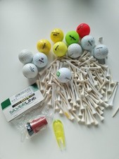 Golf Starter Set 12 Bälle 120 Tees neue Pitchgabel Winter-Gummi-Tees