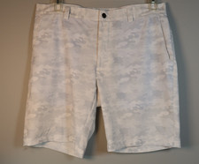 Peter Millar Men's Gray Camo Flat Front Performance Shorts Size 35