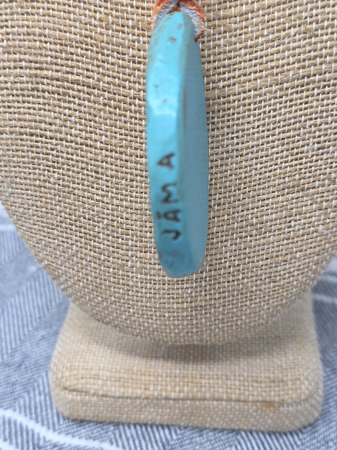 Signed Jama Native American eagle ceramic Necklac… - image 5