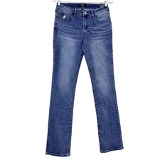 True Religion Billie Straight Leg Jeans Womens 28 Mid Rise Flap Pockets- NEW