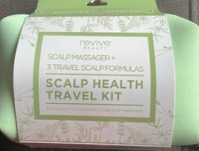 Kit de viaje Revive Beauty para la salud del cuero cabelludo - Masajeador y 3 fórmulas para el cuero cabelludo